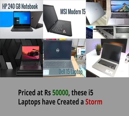 7 Best laptops under 50000 with i5 Processor and 8-16 GB RAM