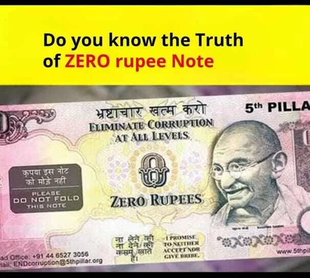 What was the Logic Behind to Print “ZERO” rupee Notes in India