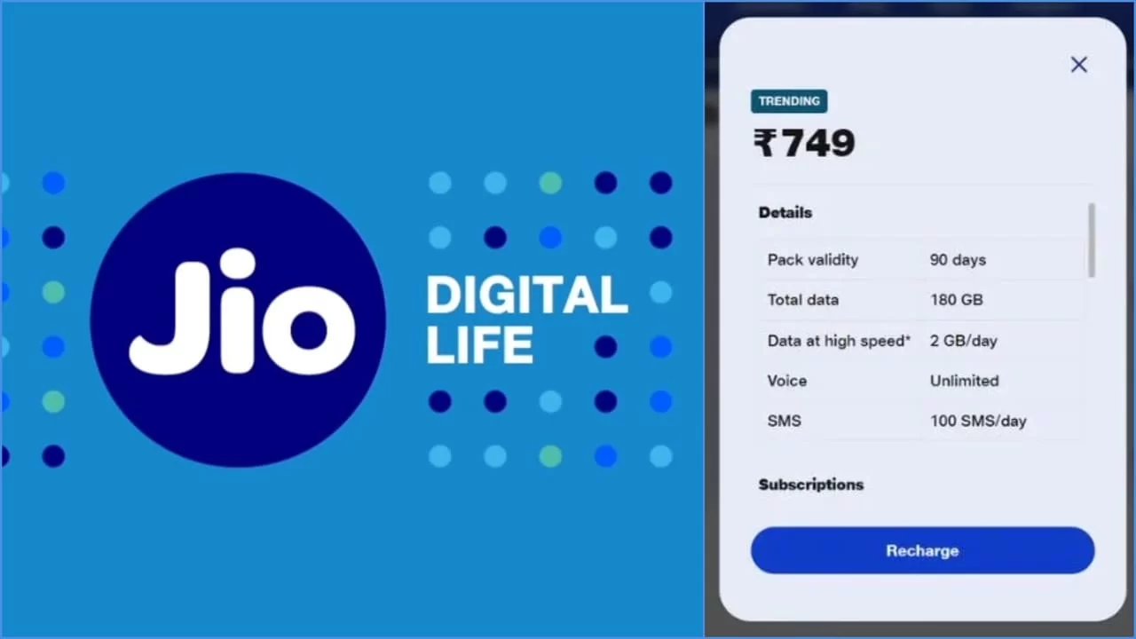 This Jio Plan Offer 2GB 5G Data Per Day for 90 Days Validity: Here's details