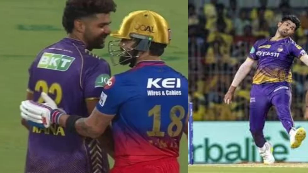 RCB vs KKR: Harshit Rana shown a smile to Virat after taking Faf du Plessis Wicket