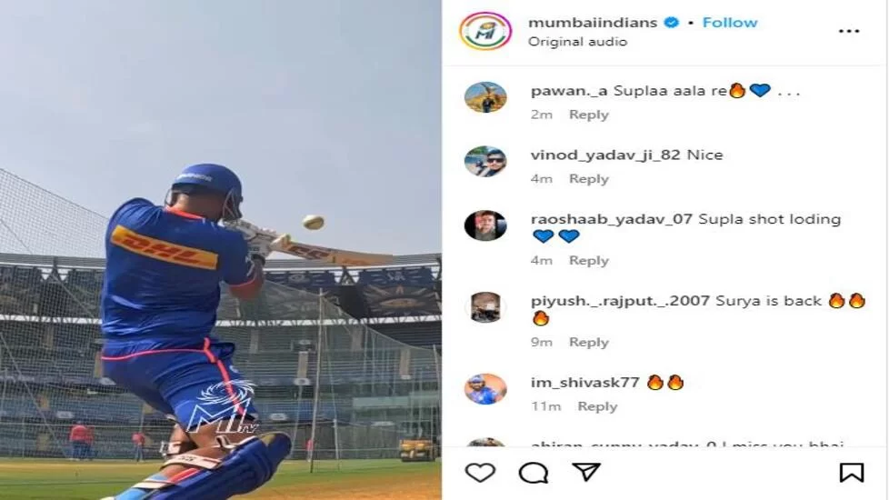 Video: Suryakumar Yadav played a scoop Shot during Practice and then met with Team