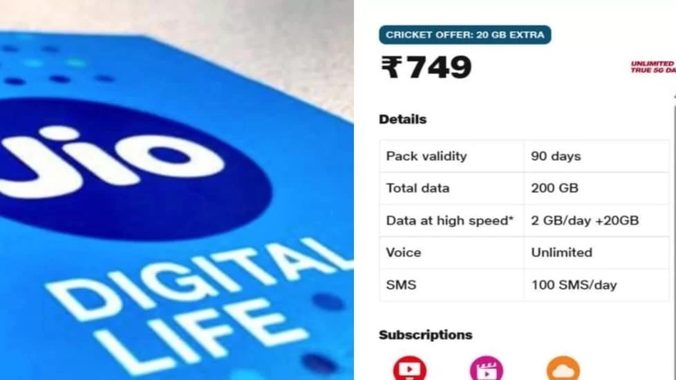 What is Jio’s 749 Plan? Check Validity, Data, Free Apps, Other Benefits