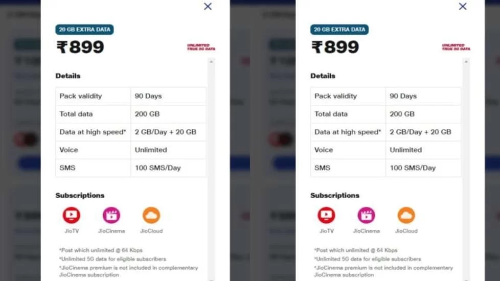 Jio's 90 days Plan, 20GB Data Extra with budget Price, Check details