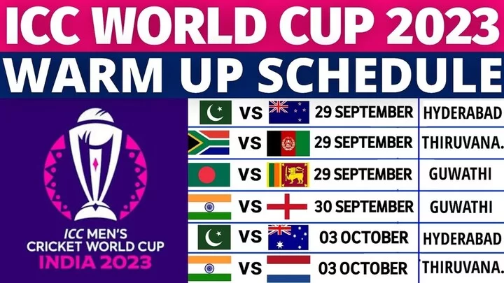 Icc World Cup Warm Up Matches Schedule 2023 Team List Match Venue Primenewsly 2586